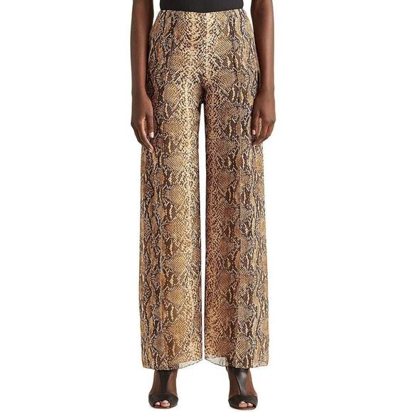 Ralph Lauren Collection Purple Label Snakeskin Silk Palazzo Pants Trousers 8 $2k - Picture 6 of 10
